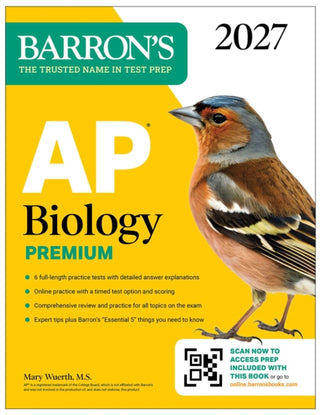 Cover image for 9798349700736 - AP Biology Premium, 2027: Prep Book with 6 Practice Tests + Comprehensive Review + Online Practice (Barron's AP Prep)