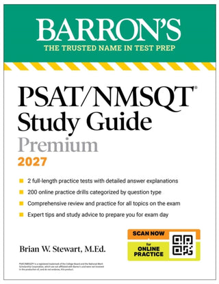Cover image for 9798349700996 - PSAT/NMSQT Premium Study Guide, 2027: 2 Practice Tests + Comprehensive Review + 200 Online Drills