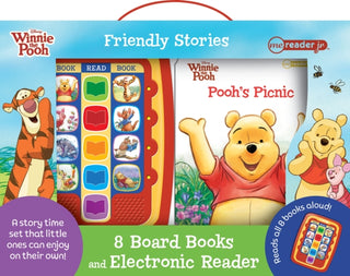 Cover image for 9798384600510 - Disney Winnie the Pooh Friendly Stories: Me Reader Jr 8 Board Books and Electronic Reader Sound Book Set