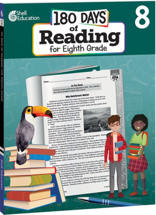Cover image for 9798765922637 - 180 Days™: Reading for Eighth Grade