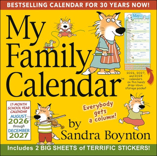 Cover image for 9798881607210 - Sandra Boynton's 17-Month 2026-2027 My Family Wall Calendar
