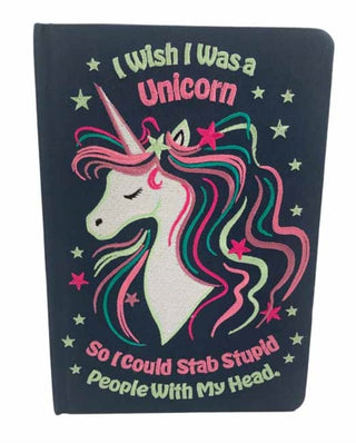 Supplemental image for 9798886634822 - I Wish I Was A Unicorn Embroidered Journal
