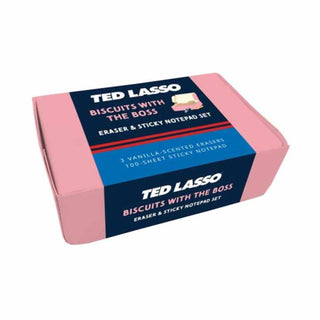 Cover image for 9798886635706 - Ted Lasso: Biscuits with the Boss Scented Eraser & Sticky Notepad Set
