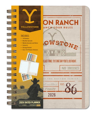 Cover image for 9798886639650 - 2026 Yellowstone: The Dutton Ranch 13-Month Weekly Planner