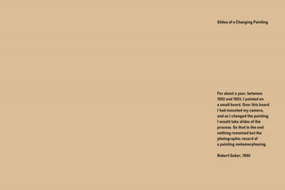 Cover image for 9798988573623 - Robert Gober: Slides of a Changing Painting